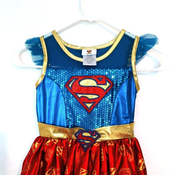 DC Comics Supergirl Dress Small 4/5 Sequins Tulle Halloween Costume Cosplay - Picture 3 of 5
